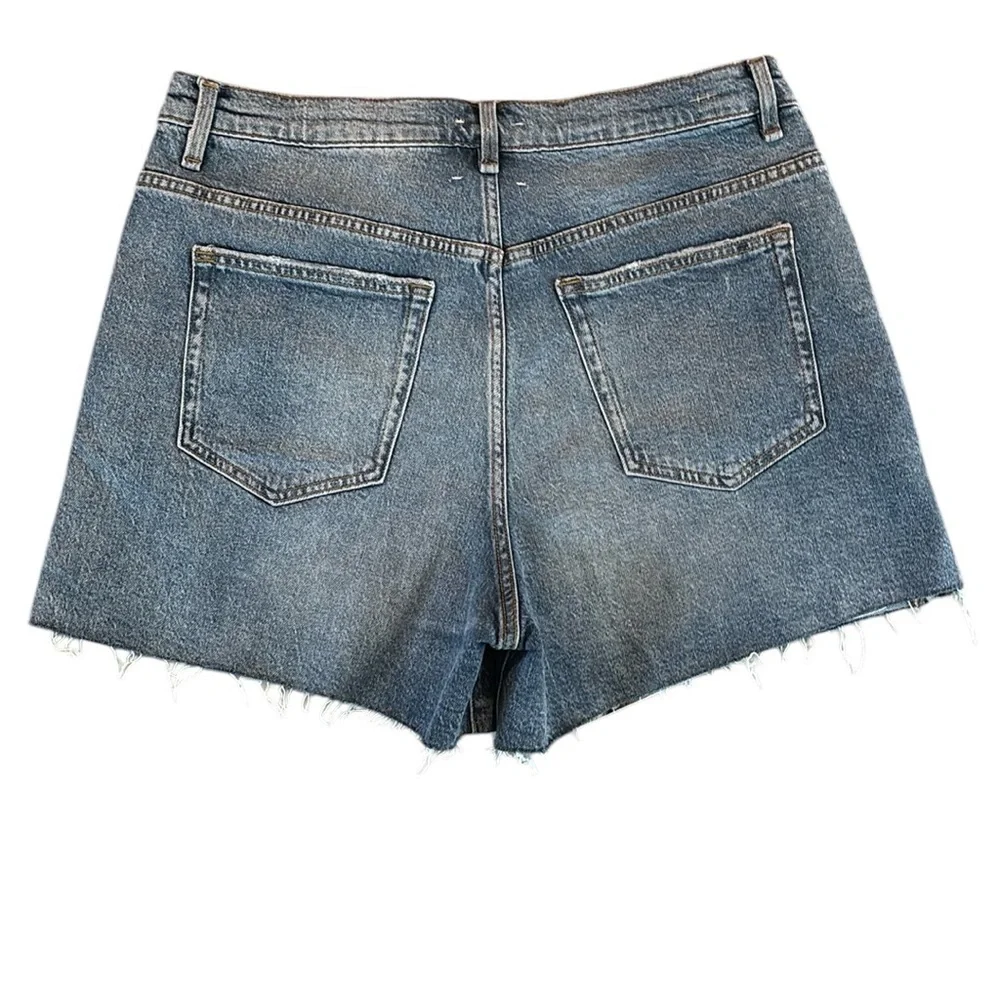 NWOT Habitual Blue Jean Shorts High Waist Raw Hem sz 14/32